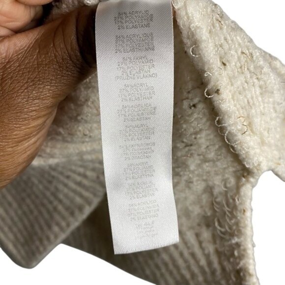 APRICOT Women's Cream Patterned Turtleneck Cozy Knit Sweater - Picture 8 of 9